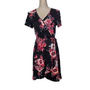 Love Fast Live Hard Black Floral Dress Sz S